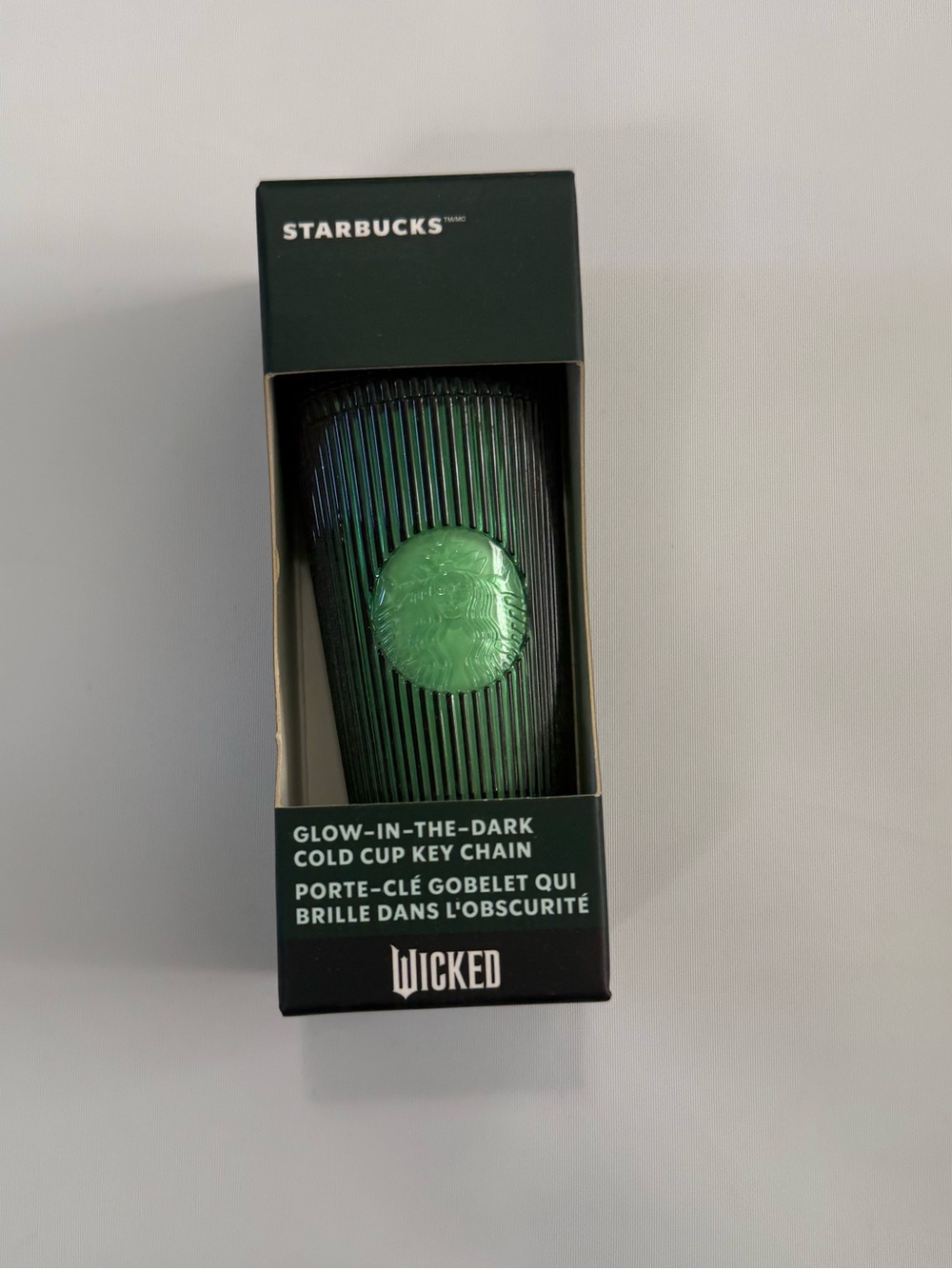 Starbucks Wicked Green Glow in the dark Cold Cup key chain